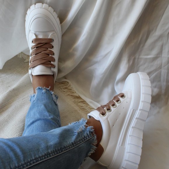 🚨LAST ONE// White platform sneakers - Picture 6 of 6